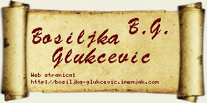 Bosiljka Glukčević vizit kartica
